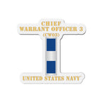 Die-Cut Magnet - Navy - Chief Warrant Officer 3 - CW03