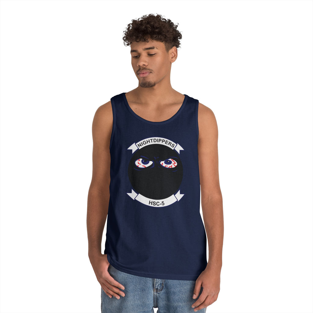 Unisex Heavy Cotton Tank Top - Navy - Helicopter Sea Combat Squadron 5 (HSC-5) wo txt