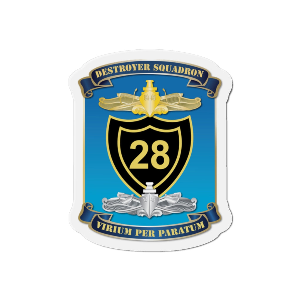 Die-Cut Magnet - Navy - Destroyer Squadron 28 (DESRON-28) wo Txt