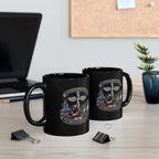 Black Mug (11oz, 15oz) - Navy - Rate - Aviation Machinists Mate Br with Scene - 3D - Enhanced