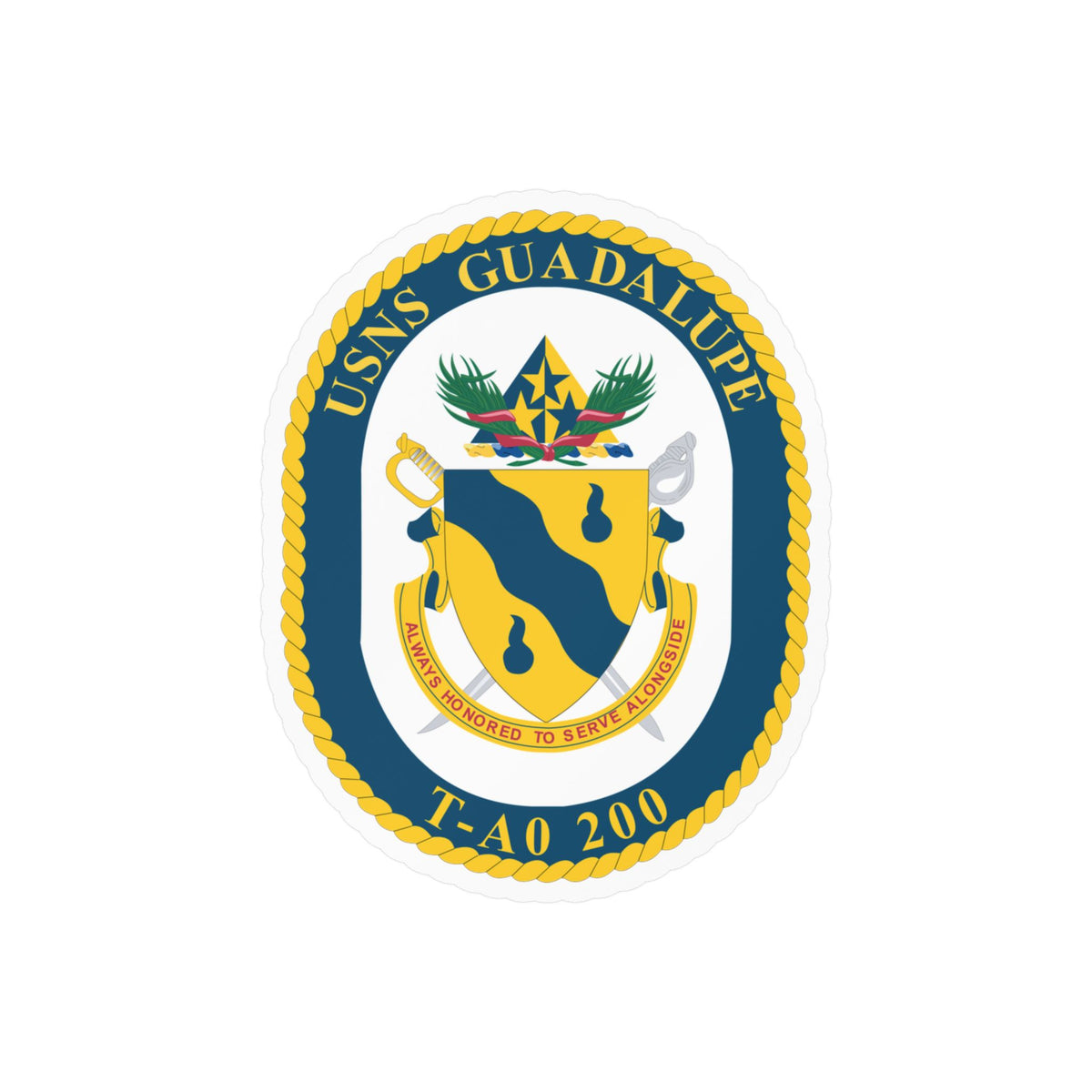 Kiss-Cut Vinyl Decal - Navy - USNS Guadalupe (T-AO 200) wo txt X 300