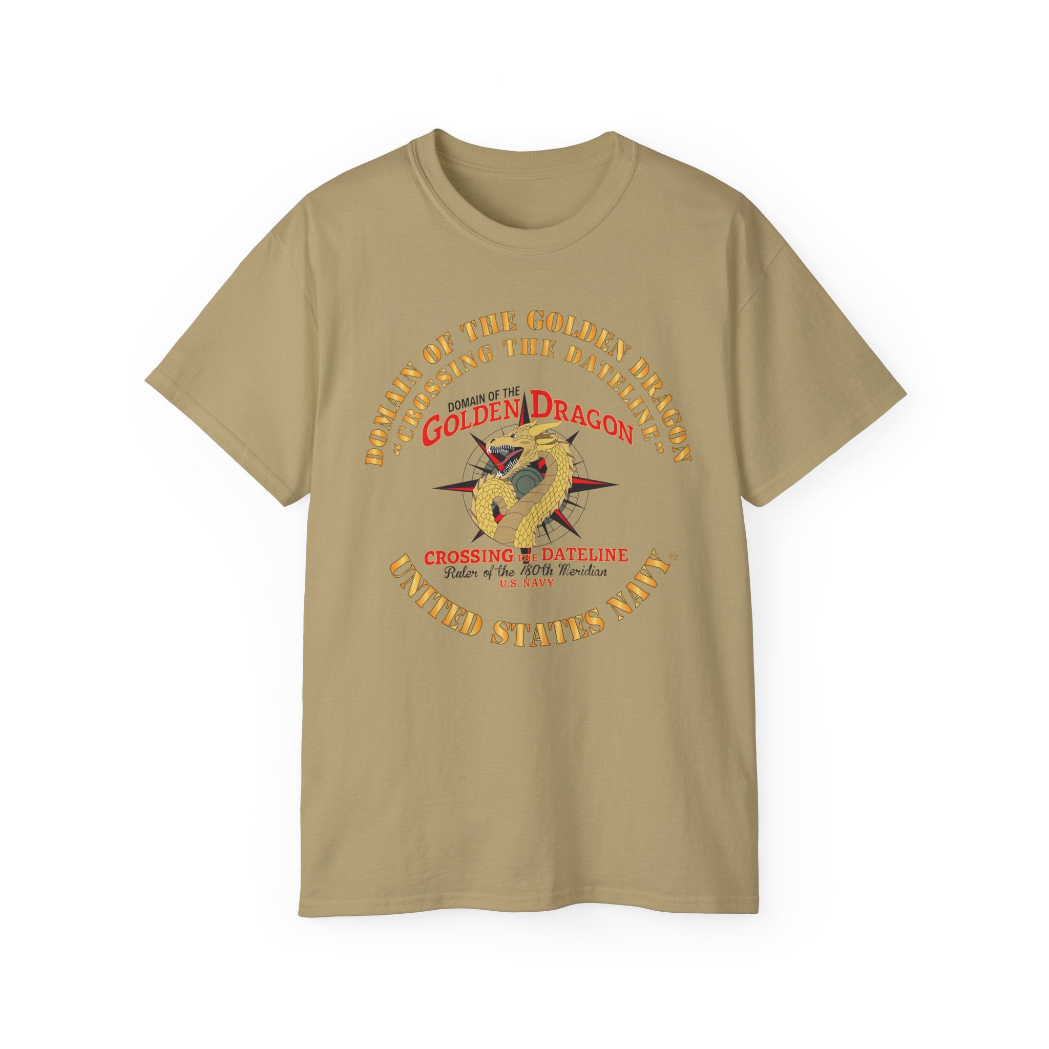 Unisex Ultra Cotton T-Shirt - Navy - Domain of the Golden Dragon