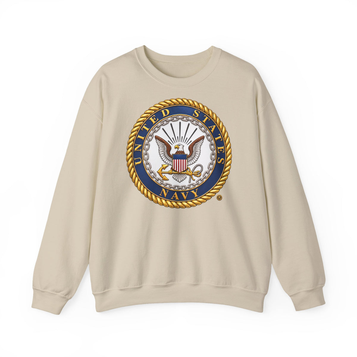 Unisex Heavy Blend™ Crewneck Sweatshirt - United States Navy Seal - Emblem - 3D - Enhanced