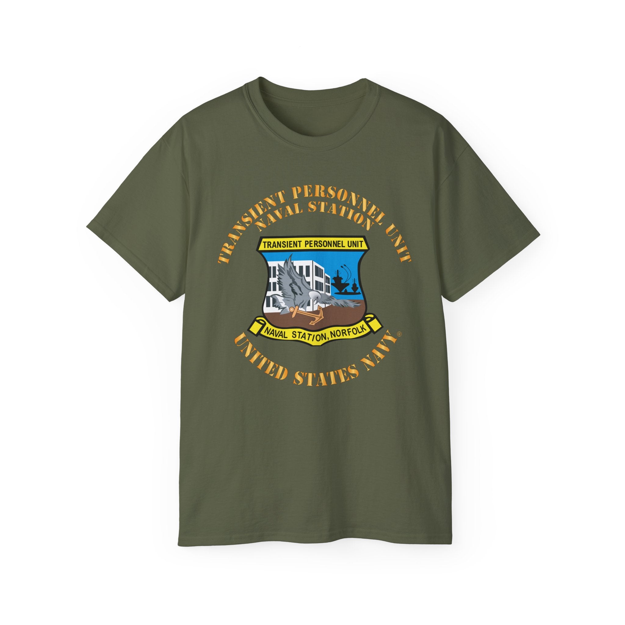 Unisex Ultra Cotton T-Shirt - Navy - Transient Personnel Unit - Naval Station Norfolk