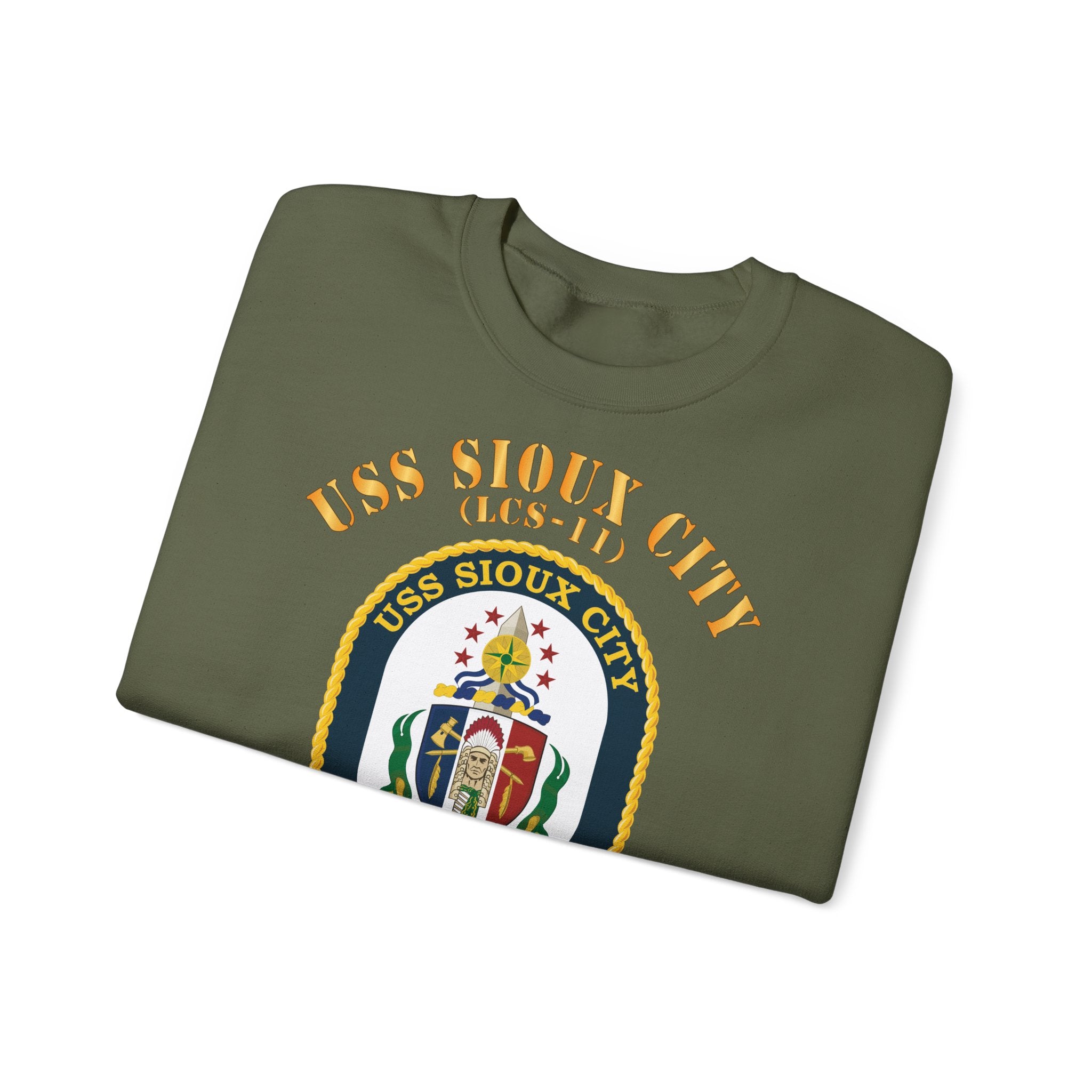 Unisex Heavy Blend™ Crewneck Sweatshirt - Navy - USS Sioux City (LCS-11)