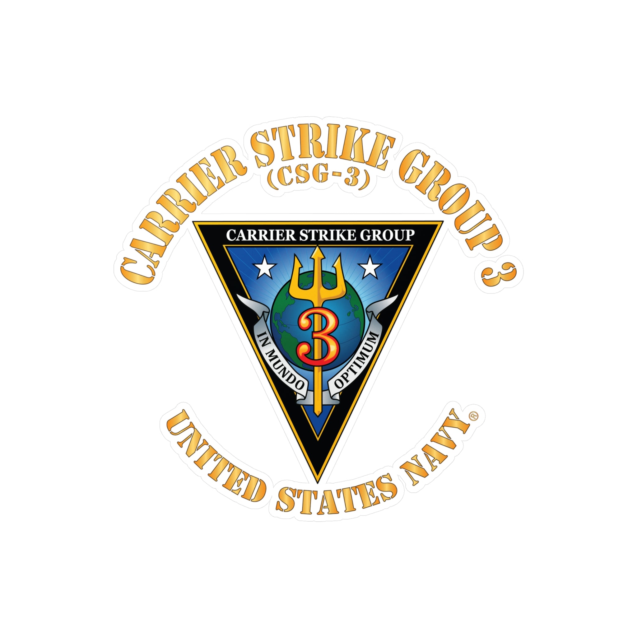 Kiss-Cut Vinyl Decal - Navy - Carrier Strike Group 3 (CSG-3)