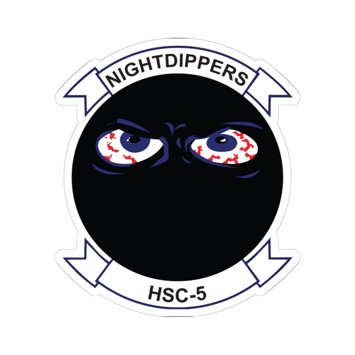 Kiss-Cut Stickers - Navy - Helicopter Sea Combat Squadron 5 (HSC-5) wo txt