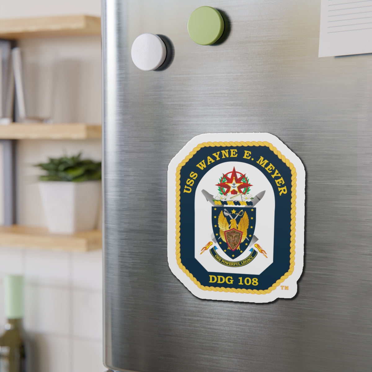 Die-Cut Magnet - Navy - USS Wayne E. Meyer (DDG-108) wo txt X 300