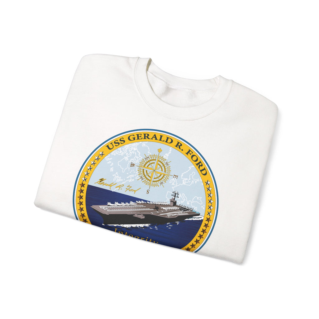 Unisex Heavy Blend™ Crewneck Sweatshirt - Navy - USS Gerald R. Ford (CVN-78) wo txt
