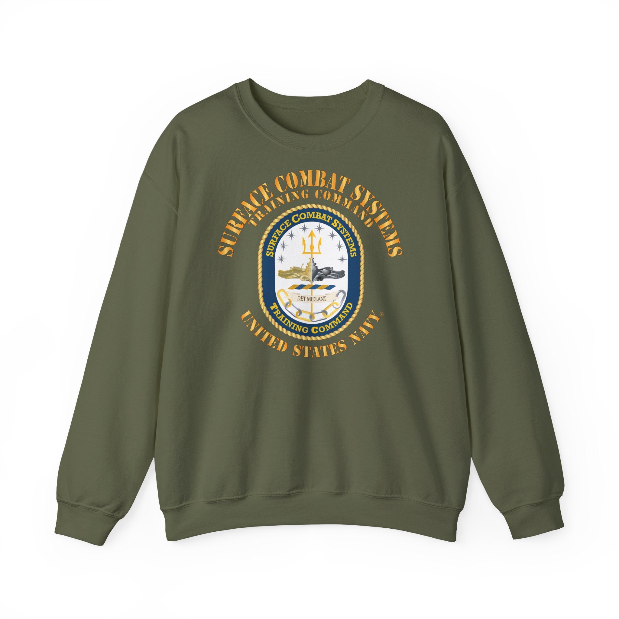 Unisex Heavy Blend™ Crewneck Sweatshirt - Navy - Surface Combat Systems Training Command - DET MIDLANT