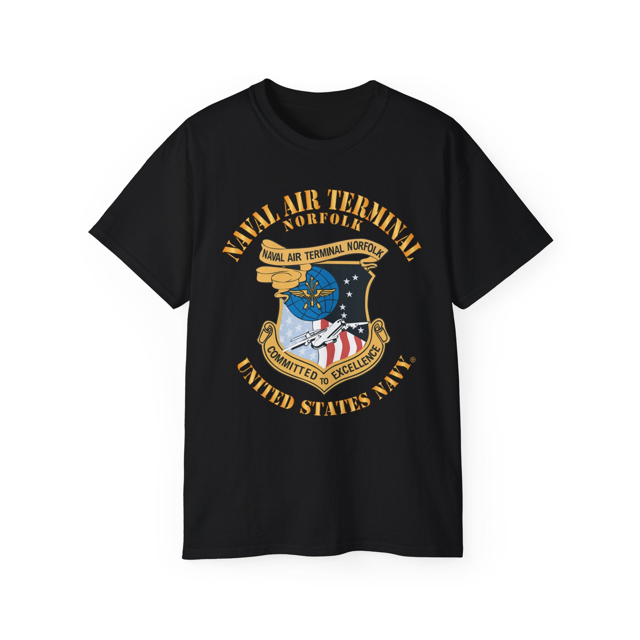 Unisex Ultra Cotton T-Shirt - Navy - Naval Air Terminal Norfolk