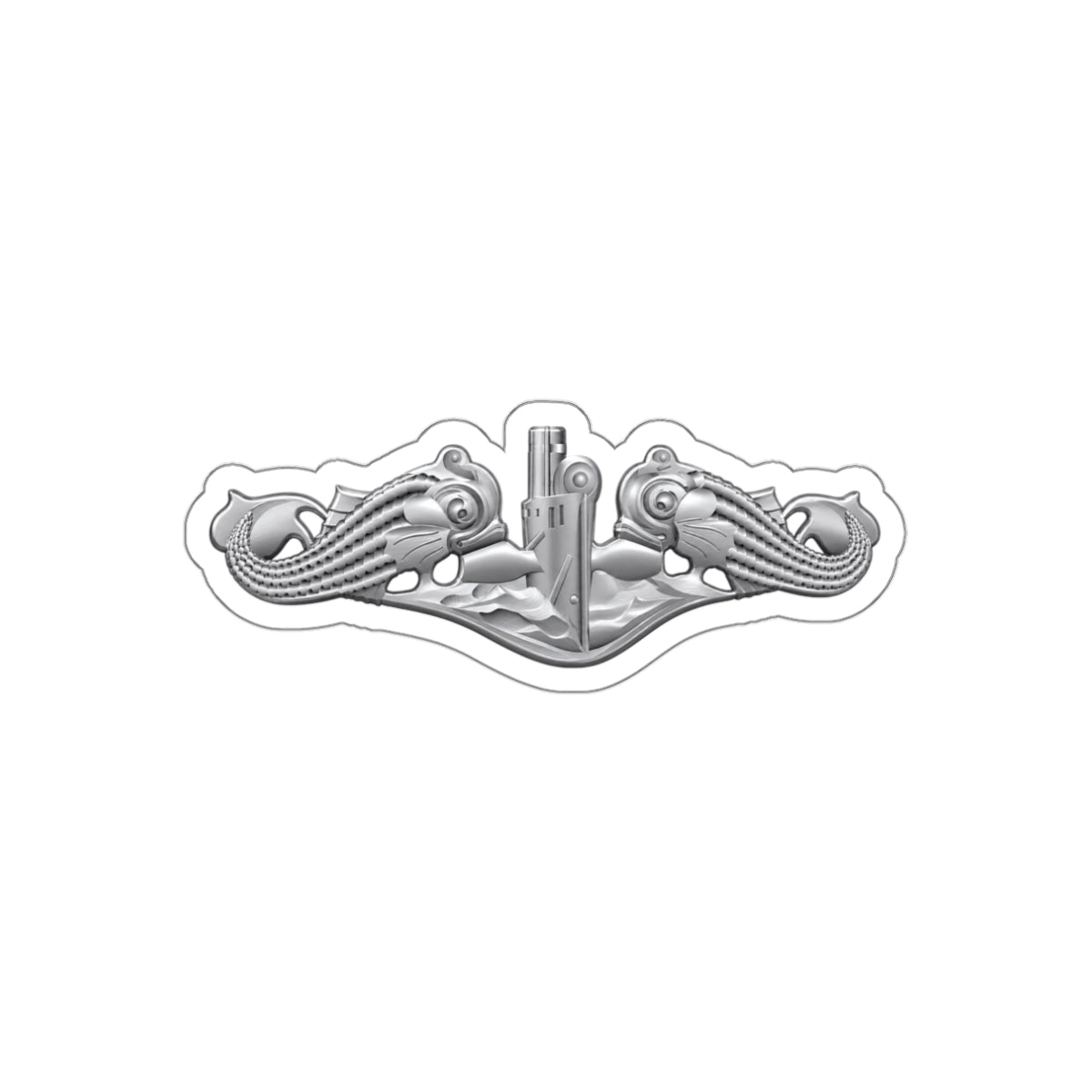 Die-Cut Vinyl Sticker - Navy - Badge - Submarine Warfare wo txt - Enlisted - 3D - Enhanced