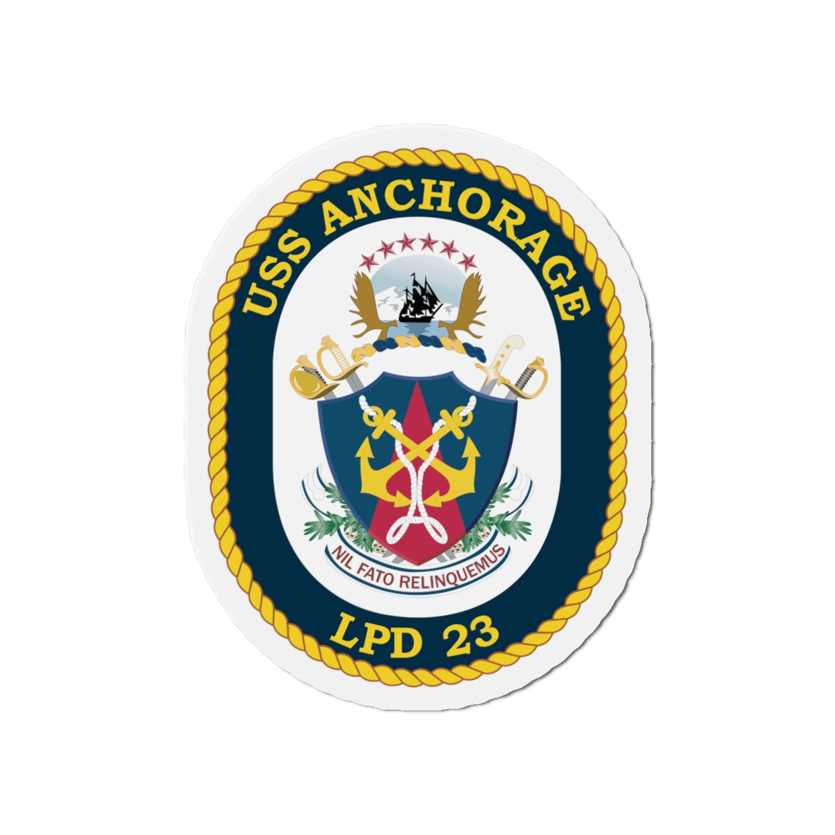 Die-Cut Magnet - Navy - USS Anchorage (LPD-23) wo txt