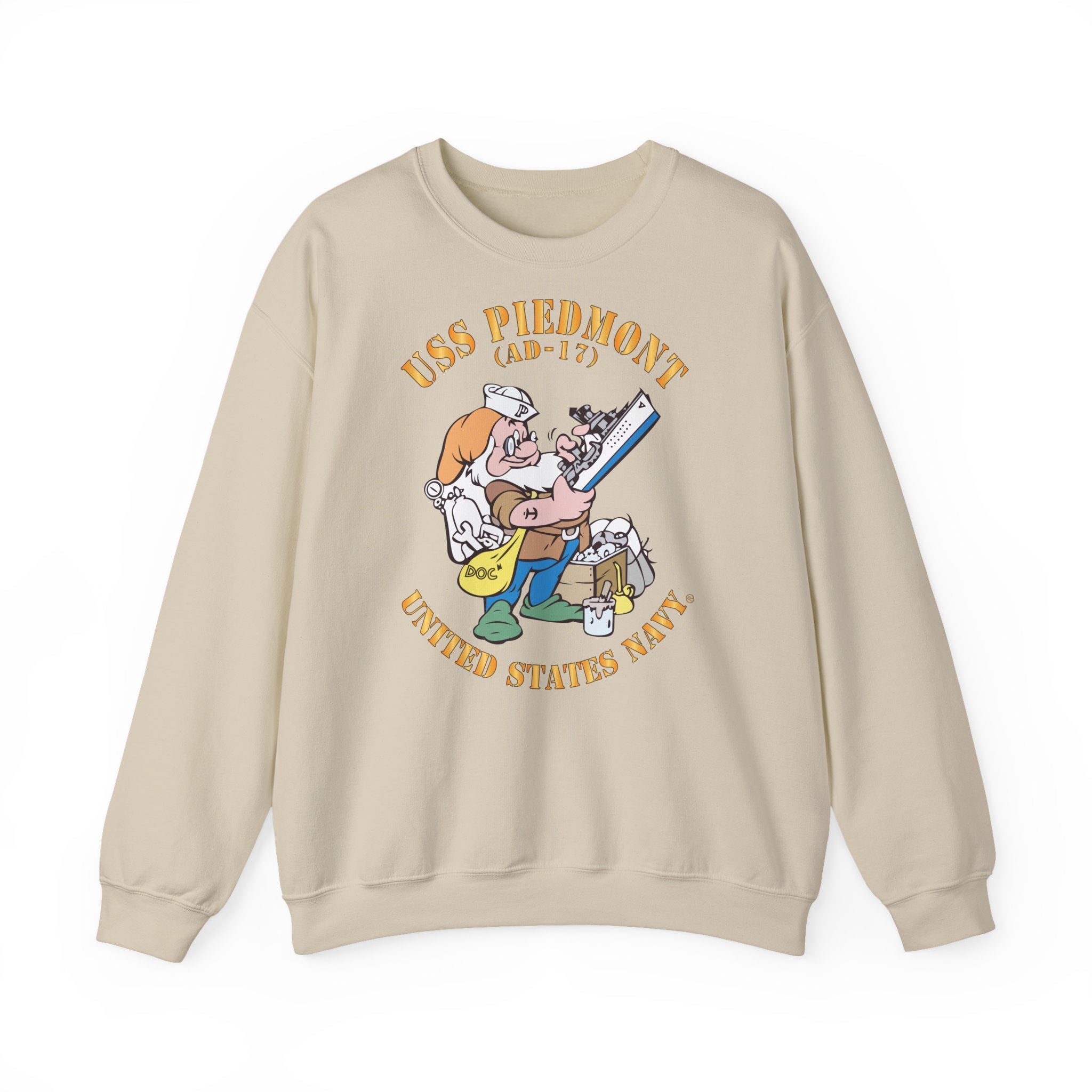 Unisex Heavy Blend™ Crewneck Sweatshirt - Navy - USS Piedmont (AD-17)