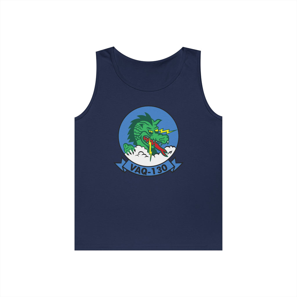 Unisex Heavy Cotton Tank Top - Navy - Electronic Attack Squadron 130 (VAQ-130) wo txt