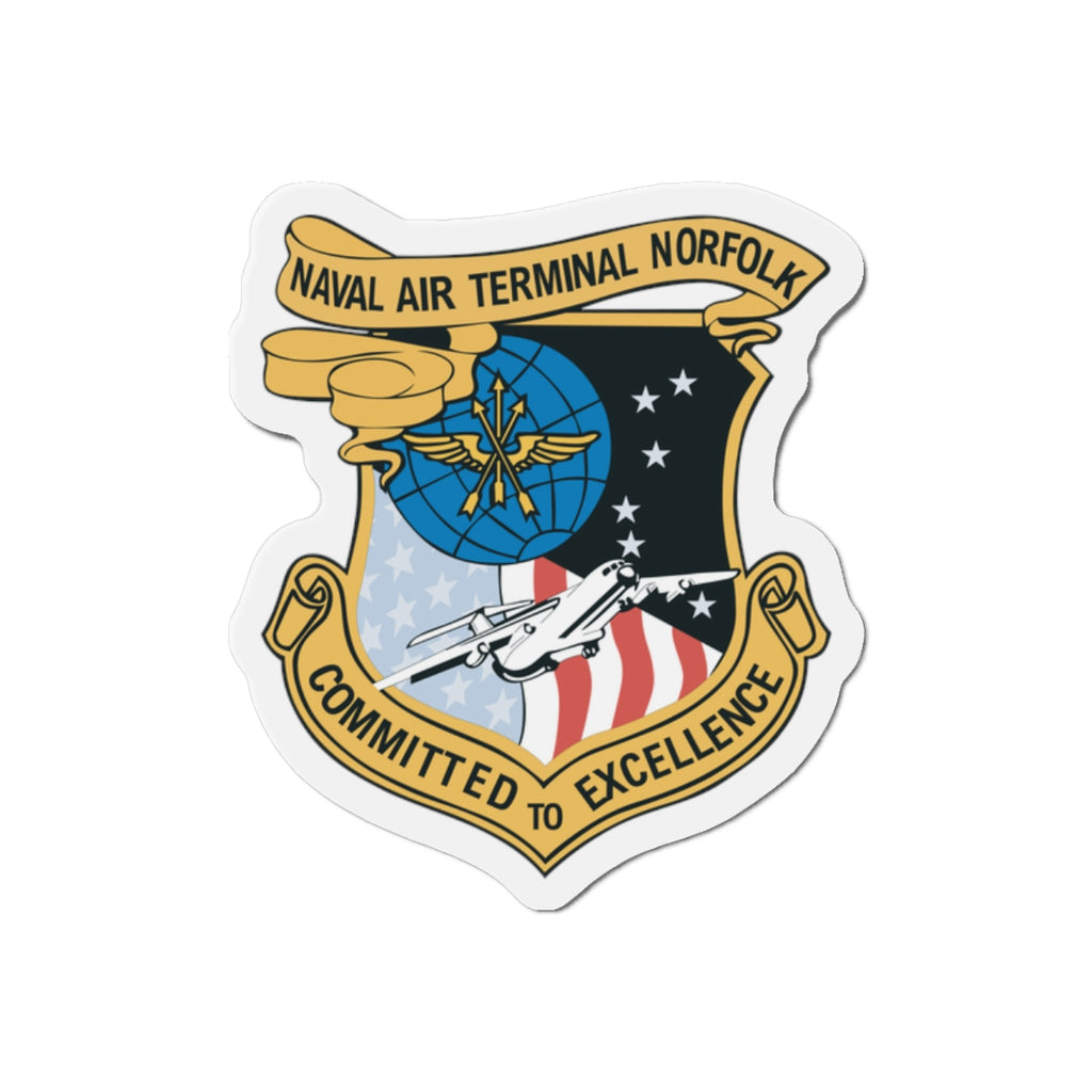 Die-Cut Magnet - Navy - Naval Air Terminal Norfolk wo Txt