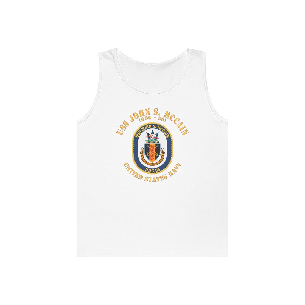 Unisex Heavy Cotton Tank Top - Navy - USS John S. McCain (DDG-56)