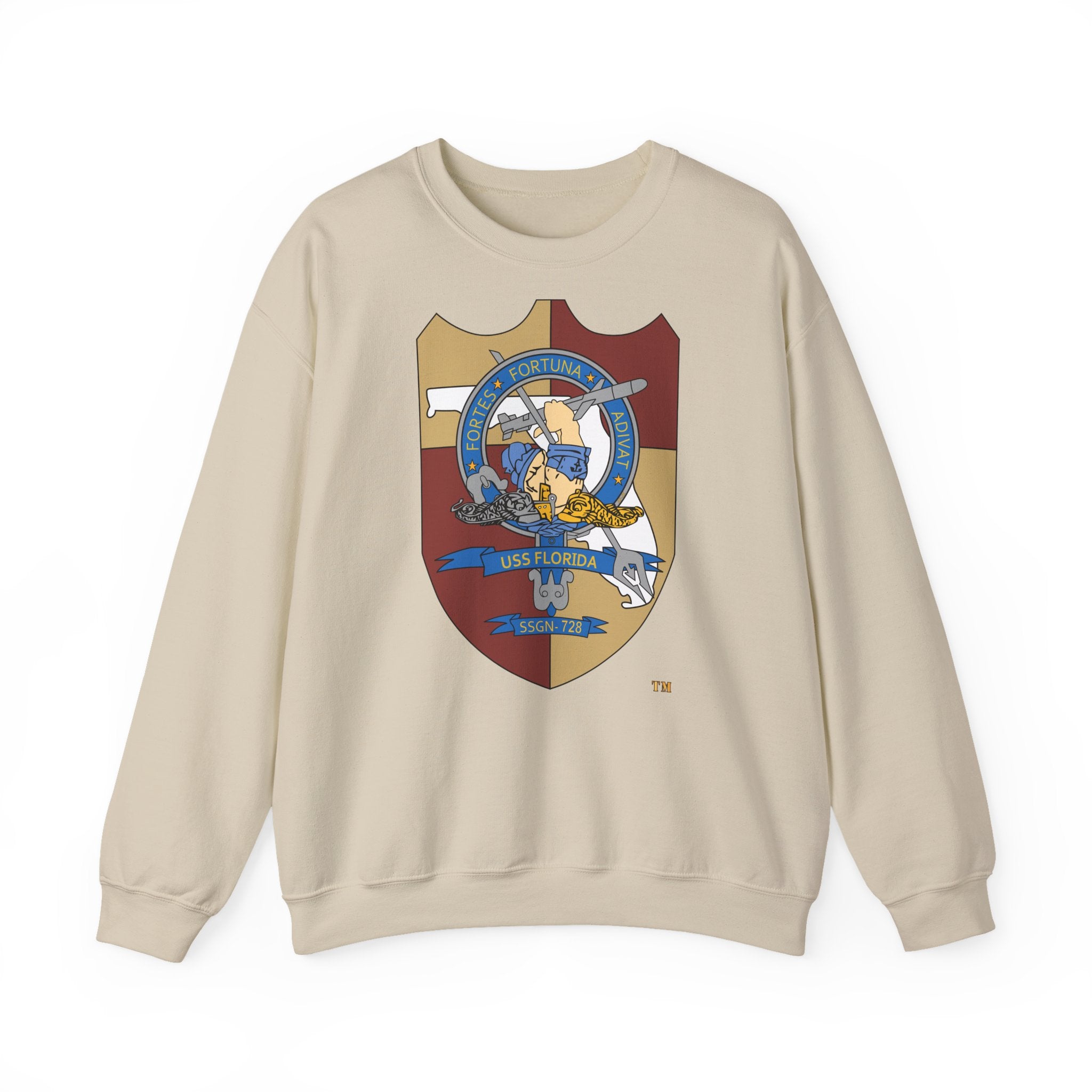 Unisex Heavy Blend™ Crewneck Sweatshirt - Navy - USS Florida (SSGN-728) wo txt