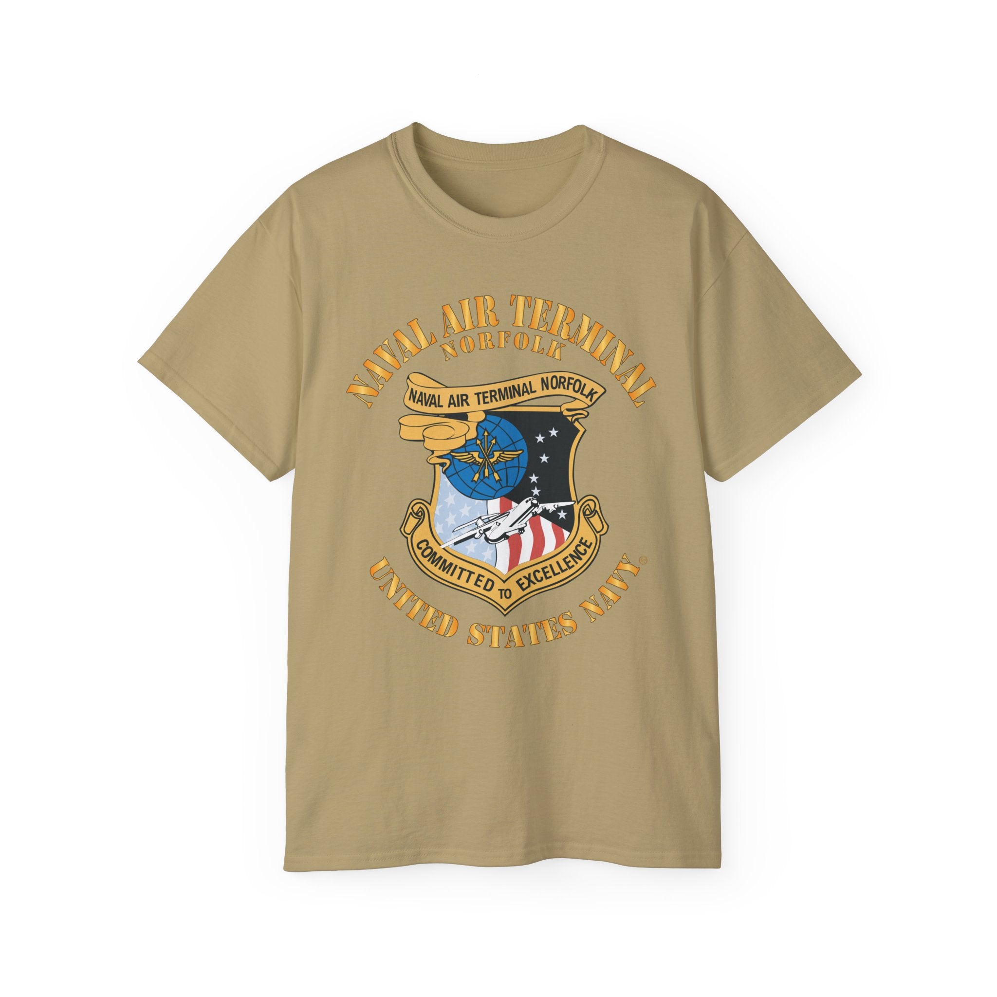 Unisex Ultra Cotton T-Shirt - Navy - Naval Air Terminal Norfolk