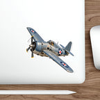 Die-Cut Vinyl Sticker - NAVY - VF - 3 - Wildcat w FELIX WWI Insignia - 3D - Enhanced
