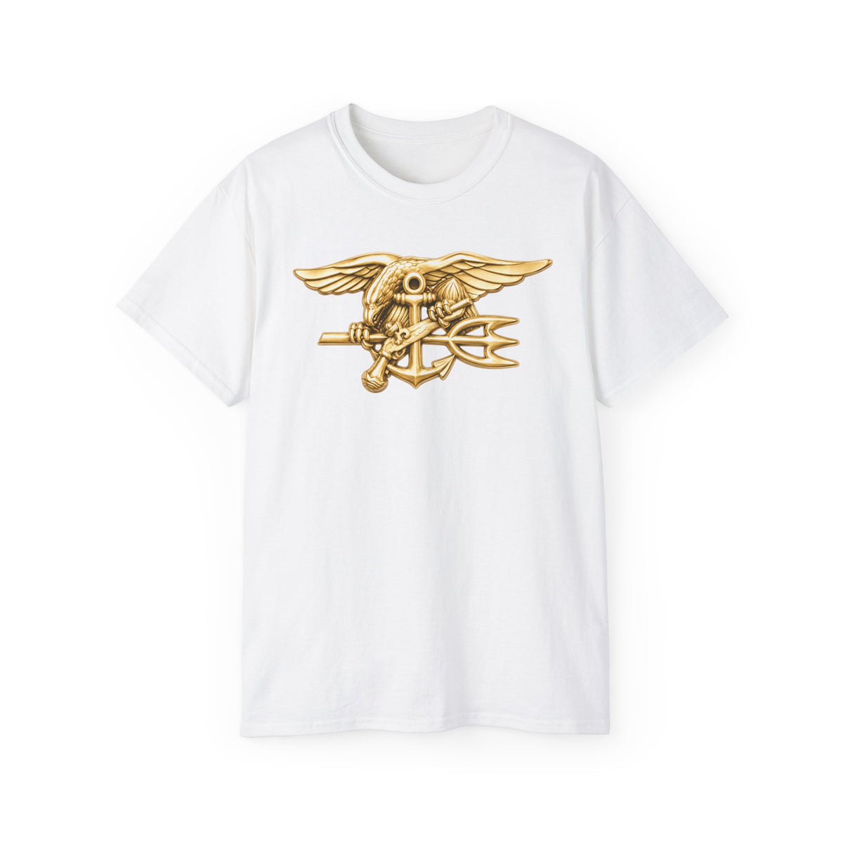 Unisex Ultra Cotton T-Shirt - Navy - Badge - Special Warfare insignia wo txt - 3D - Enhanced