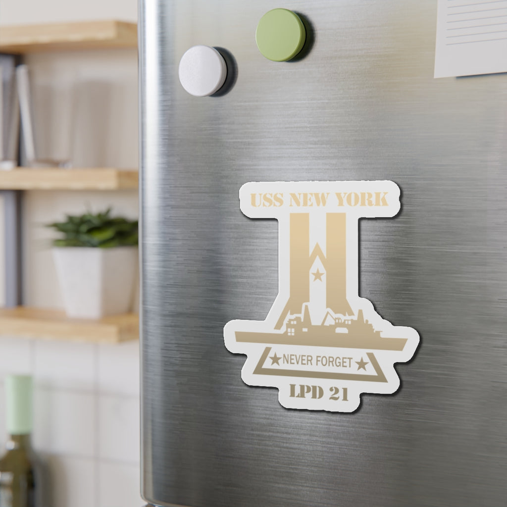 Die-Cut Magnet - Navy - USS New York (LPD-21) wo Txt X 300