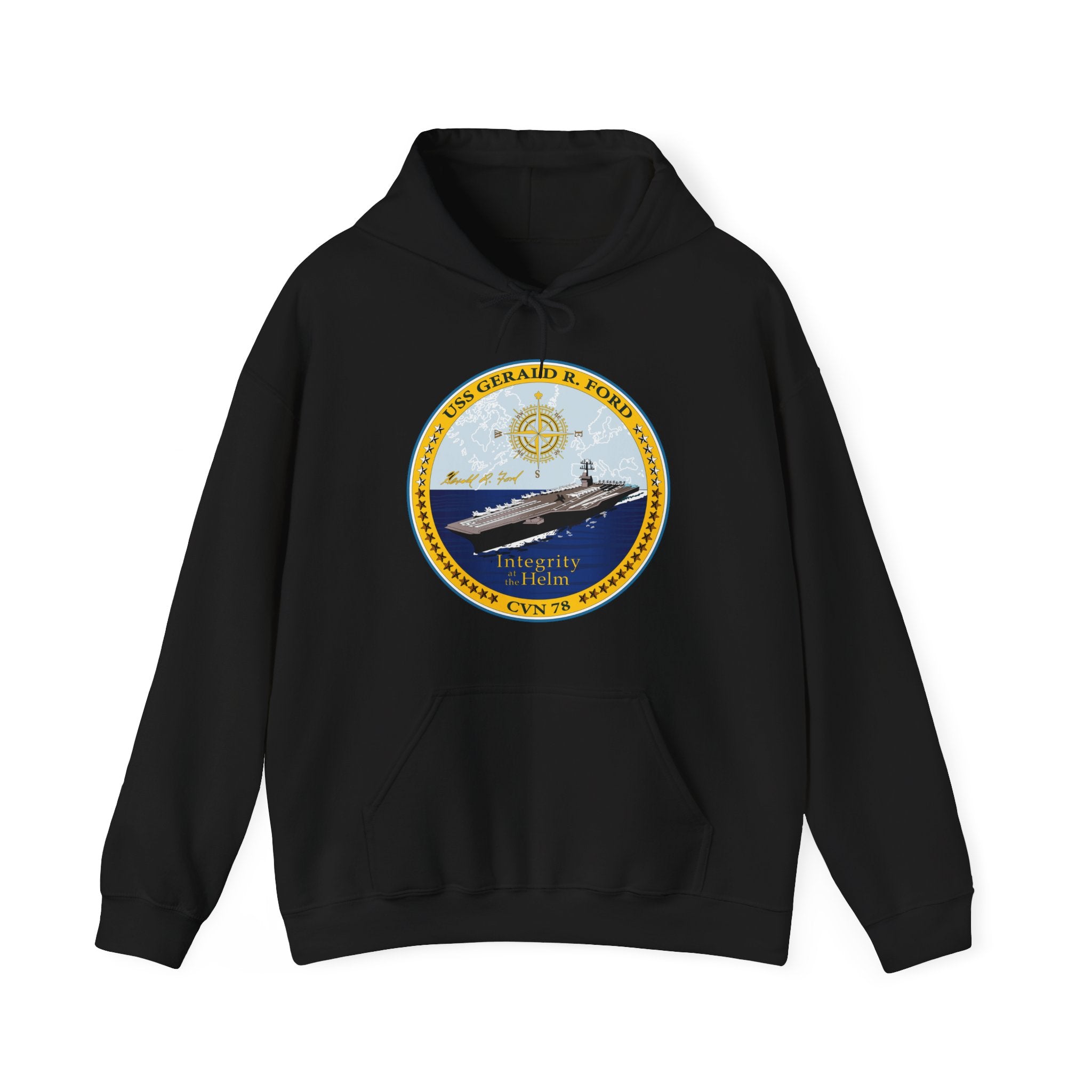Unisex Heavy Blend™ Hoodies - Navy - USS Gerald R. Ford (CVN-78) wo txt