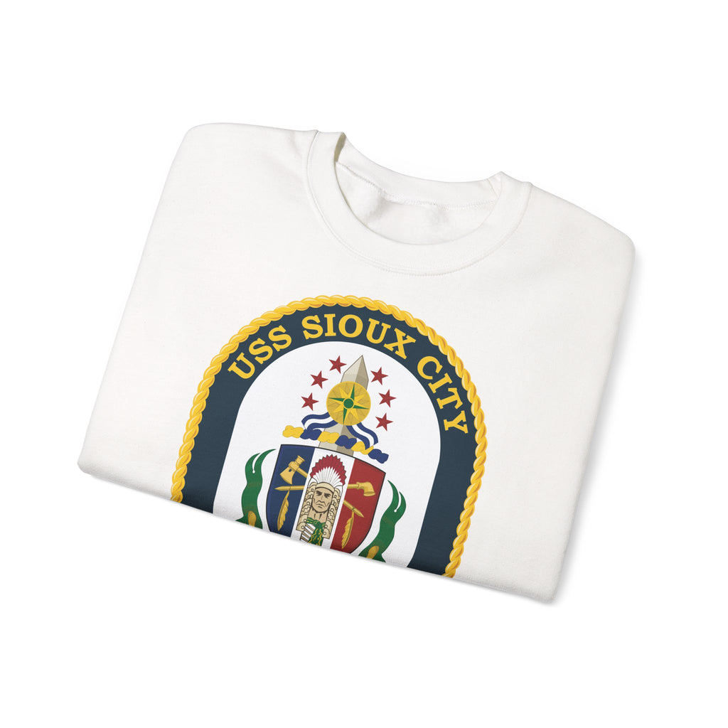 Unisex Heavy Blend™ Crewneck Sweatshirt - Navy - USS Sioux City (LCS-11) wo Txt