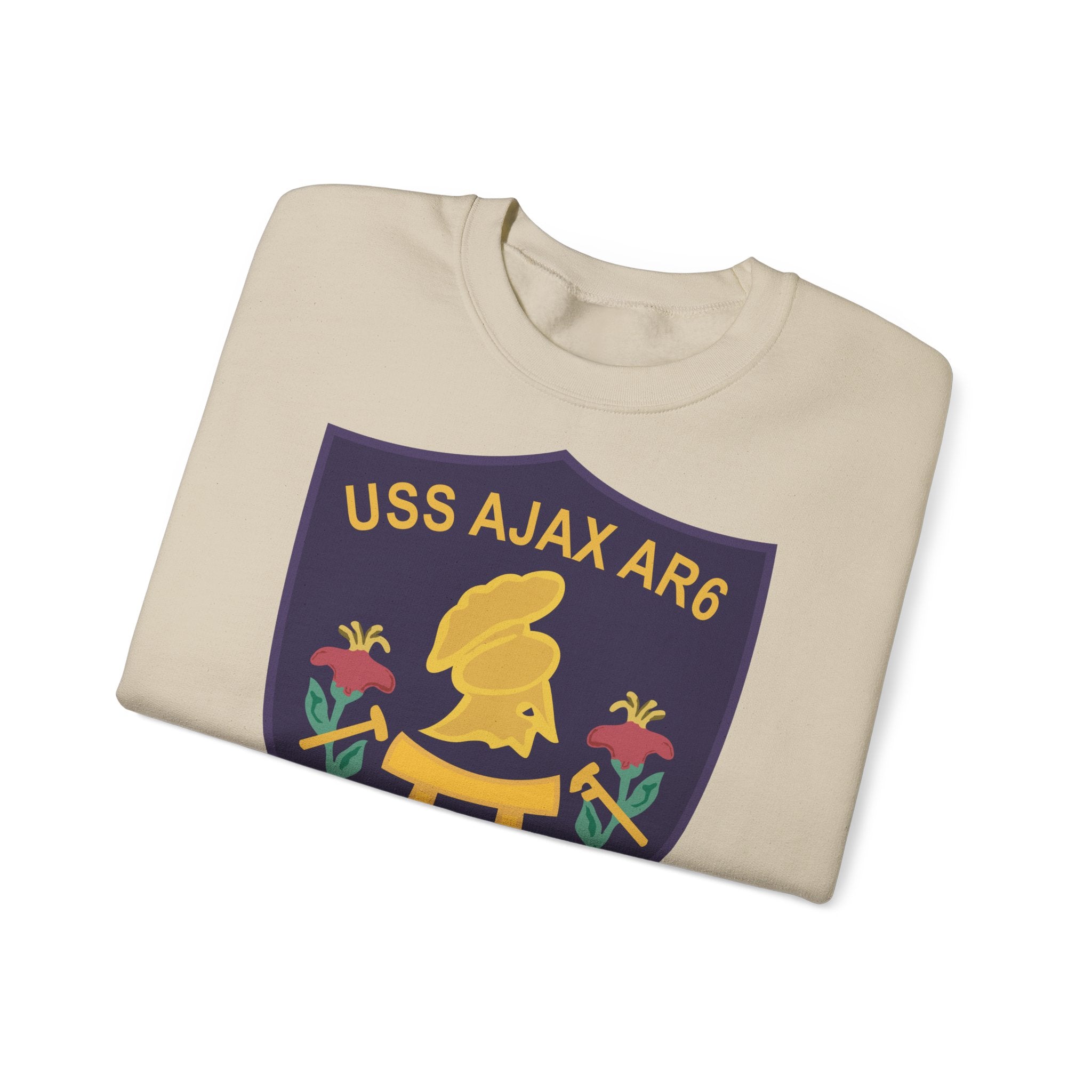 Unisex Heavy Blend™ Crewneck Sweatshirt - Navy - USS Ajax (AR-6) wo txt