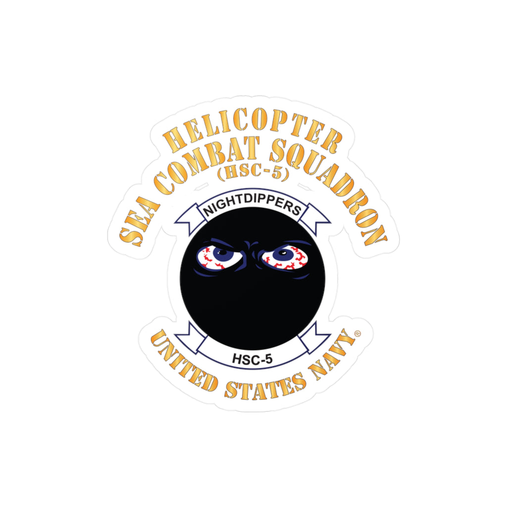 Kiss-Cut Vinyl Decal - Navy - Helicopter Sea Combat Squadron 5 (HSC-5)