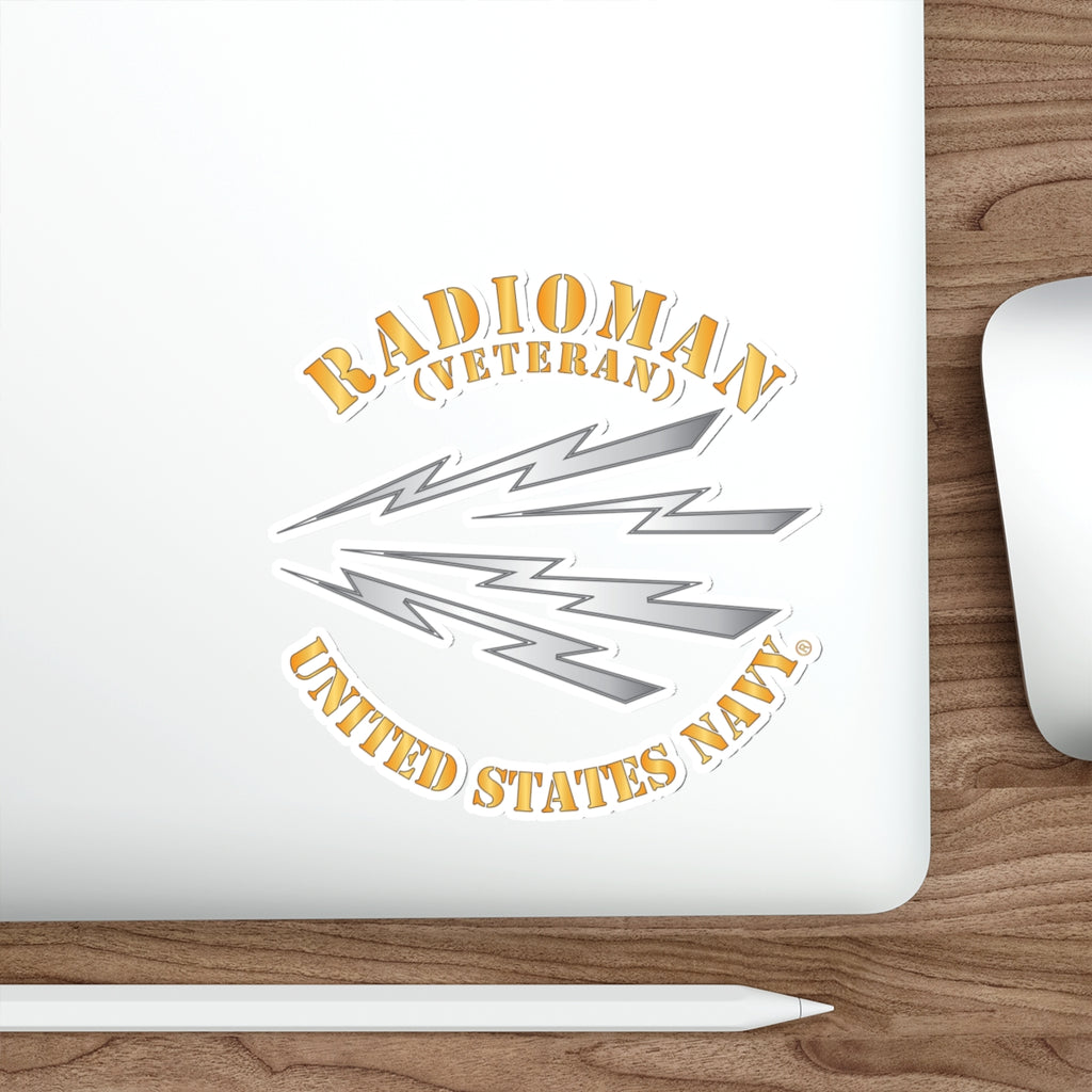Die-Cut Vinyl Sticker - Navy - Rate - Radioman (RM) - Veteran