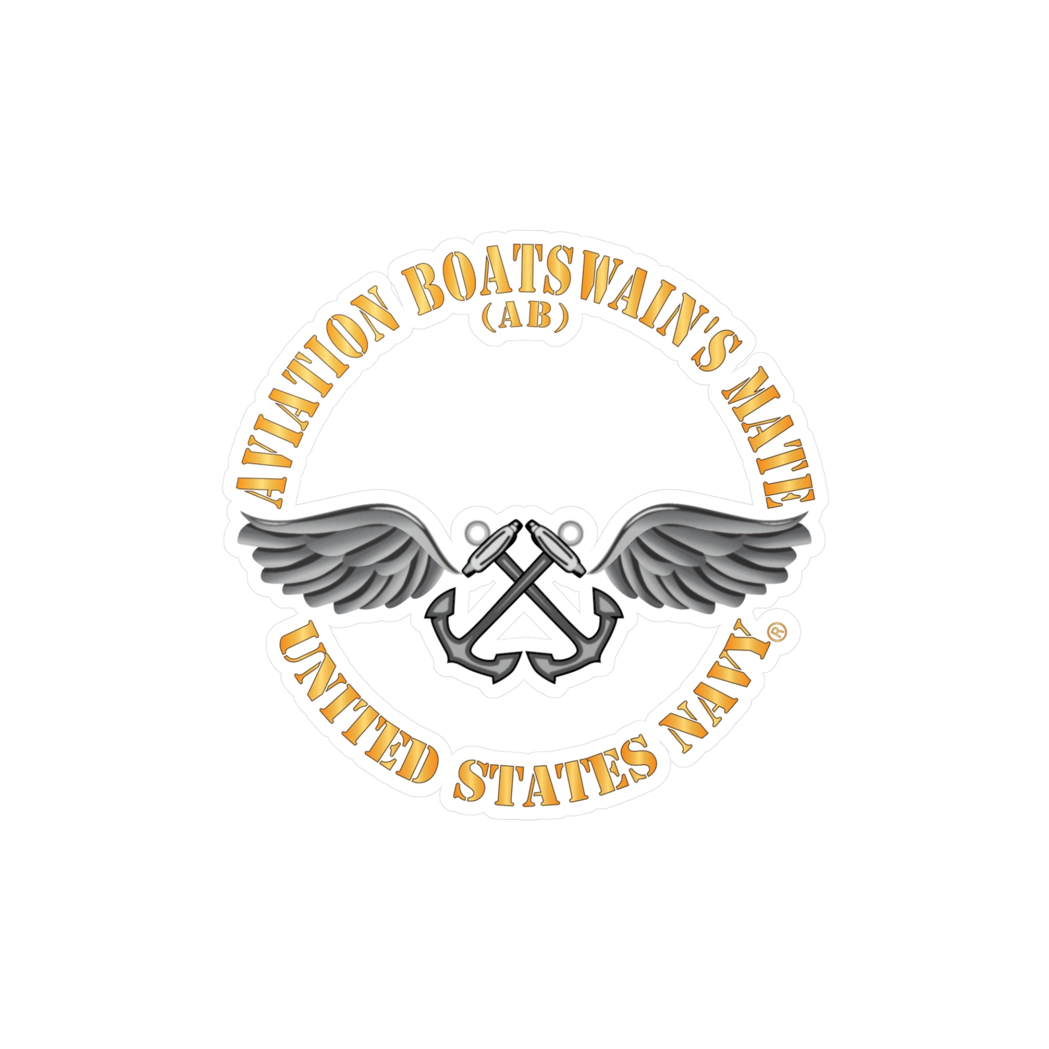 Kiss-Cut Vinyl Decal - Navy - Rate - Aviation Boatswain's Mate (AB) X 300