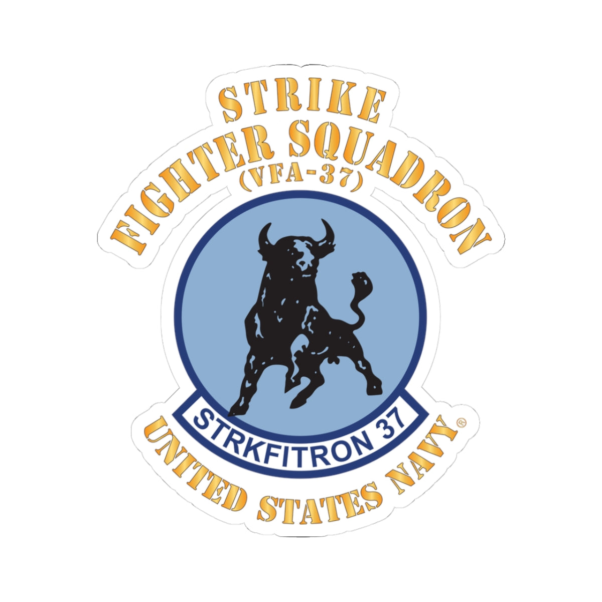 Kiss-Cut Stickers - Navy - Strike Fighter Squadron 37 (VFA-37)