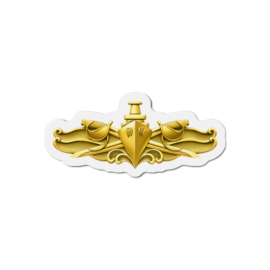 Die-Cut Magnet - Navy - Badge - Surface Warfare Officer (SWO) wo txt - 3D - Enhanced