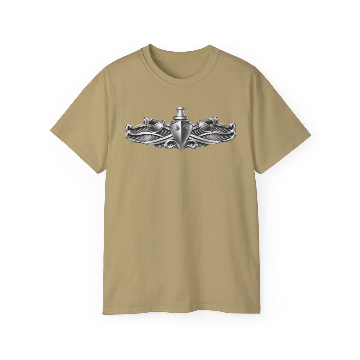 Unisex Ultra Cotton T-Shirt - Navy - Badge - Enlisted Surface Warfare Specialist (ESWS) wo txt - 3D - Enhanced