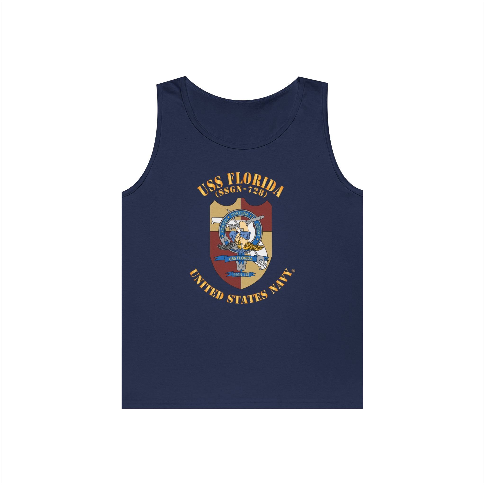 Unisex Heavy Cotton Tank Top - Navy - USS Florida (SSGN-728)