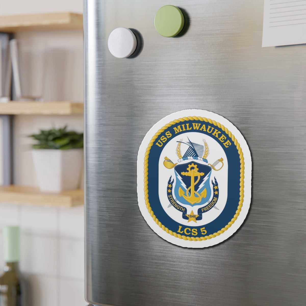 Die-Cut Magnet - Navy - USS Milwaukee (LCS-5) wo Txt X 300