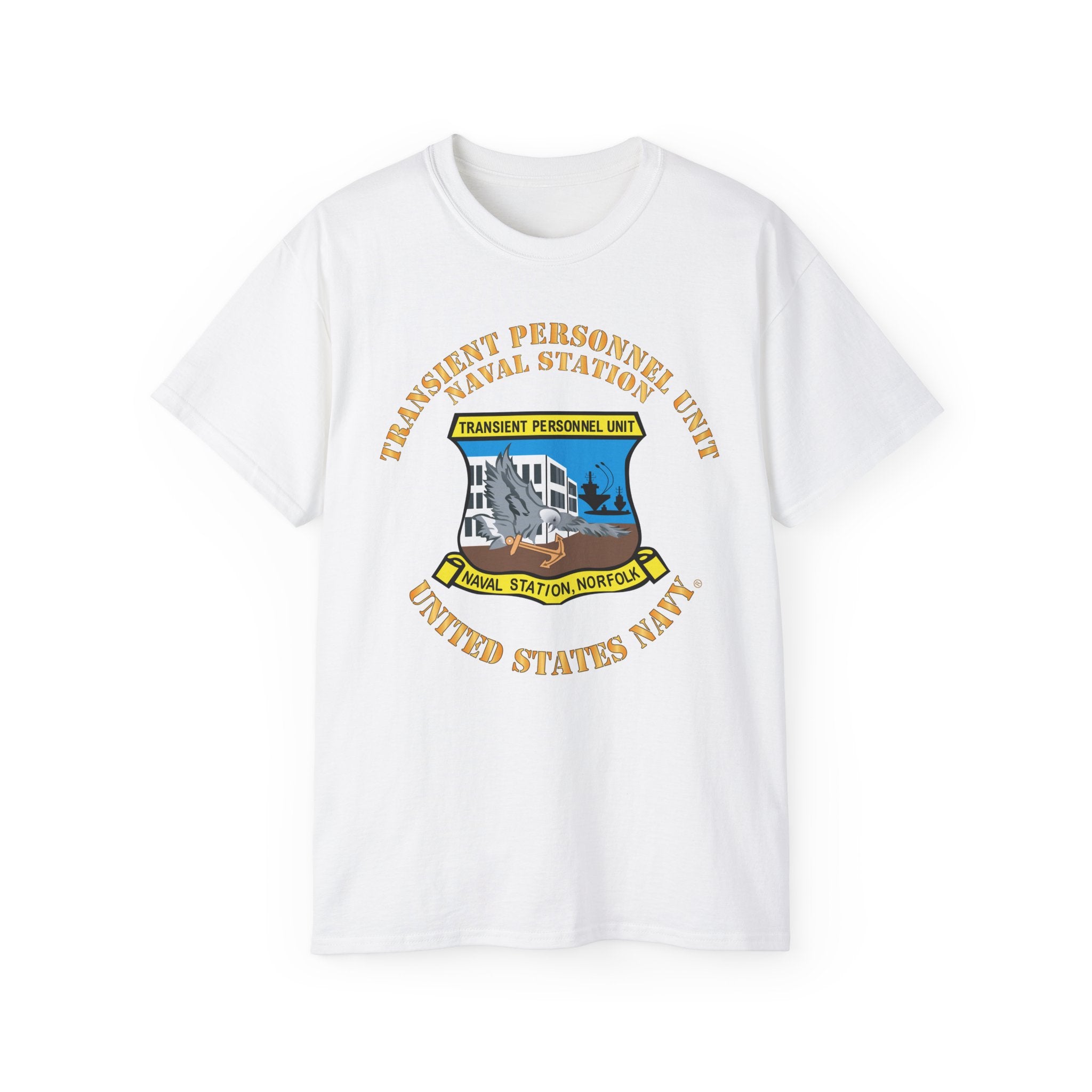 Unisex Ultra Cotton T-Shirt - Navy - Transient Personnel Unit - Naval Station Norfolk