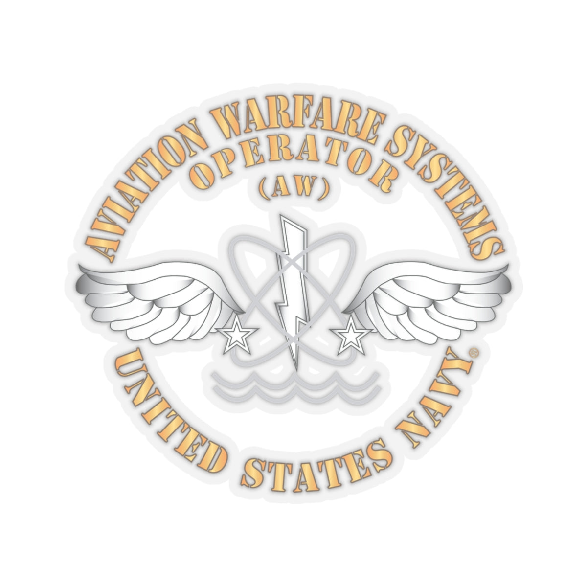 Kiss-Cut Stickers - Navy - Rate - Aviation Warfare Systems Operator (AW)
