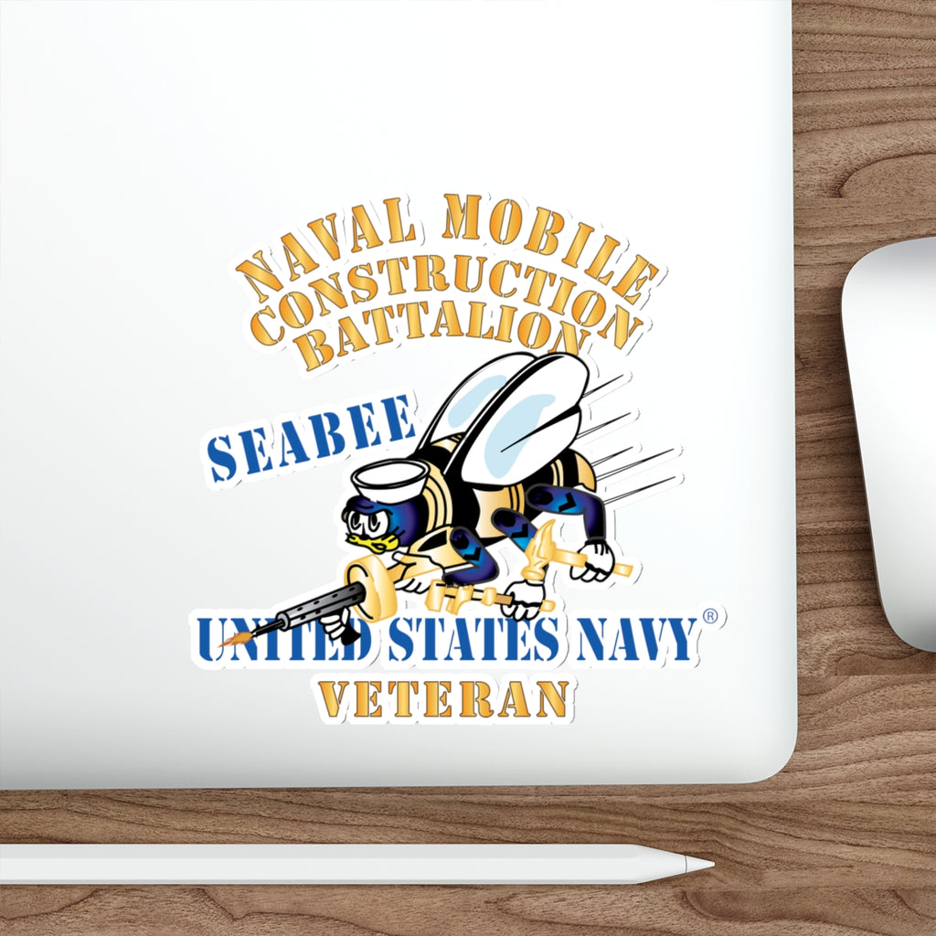 Die-Cut Vinyl Sticker - Navy - Seabee - Veteran