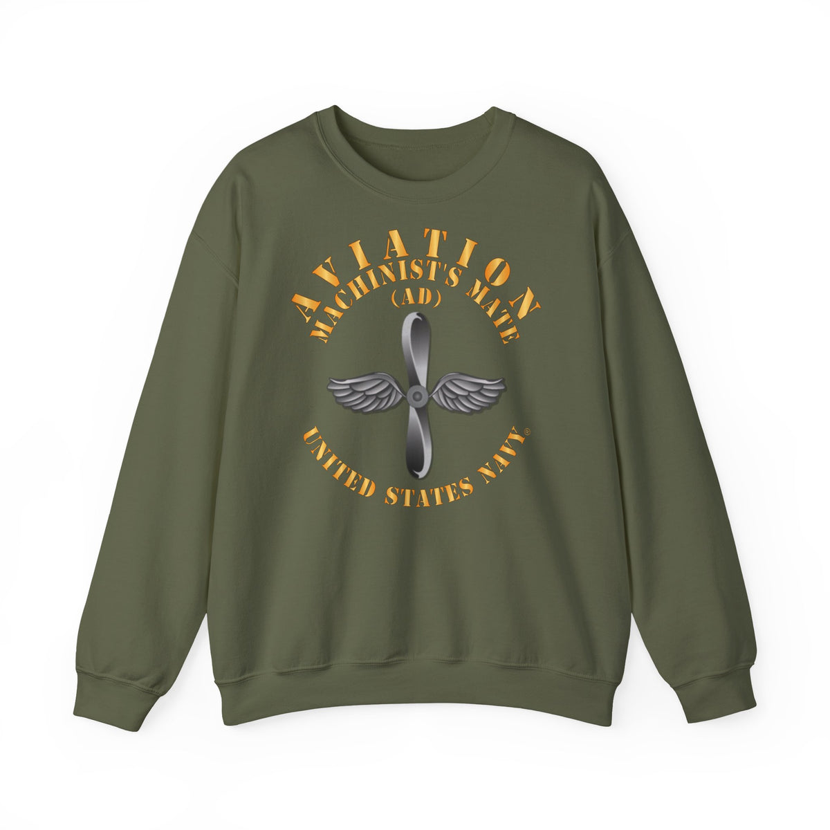 Unisex Heavy Blend™ Crewneck Sweatshirt - Navy - Rate - Aviation Machinist's Mate (AD)