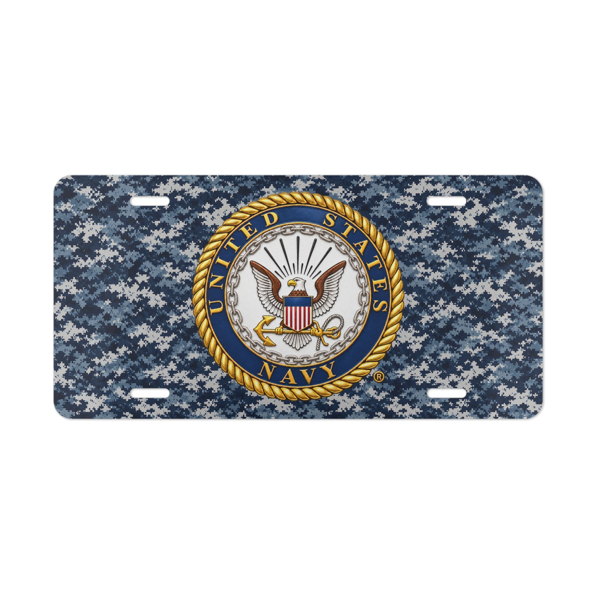 Vanity License Plate - United States Navy Seal - Emblem - 3D - Enhanced