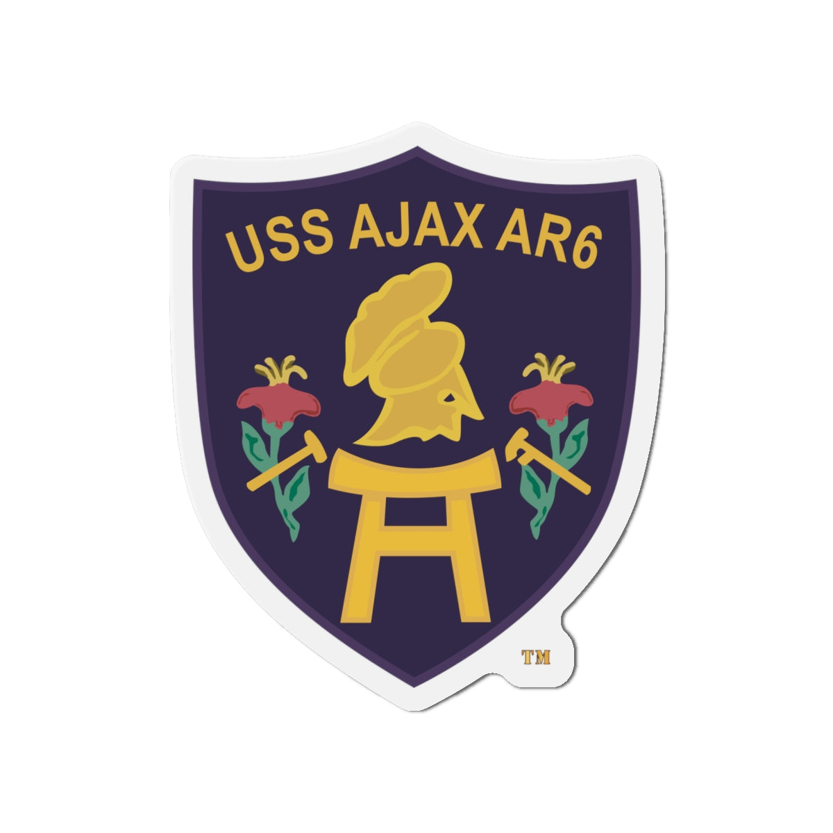 Die-Cut Magnet - Navy - USS Ajax (AR-6) wo txt