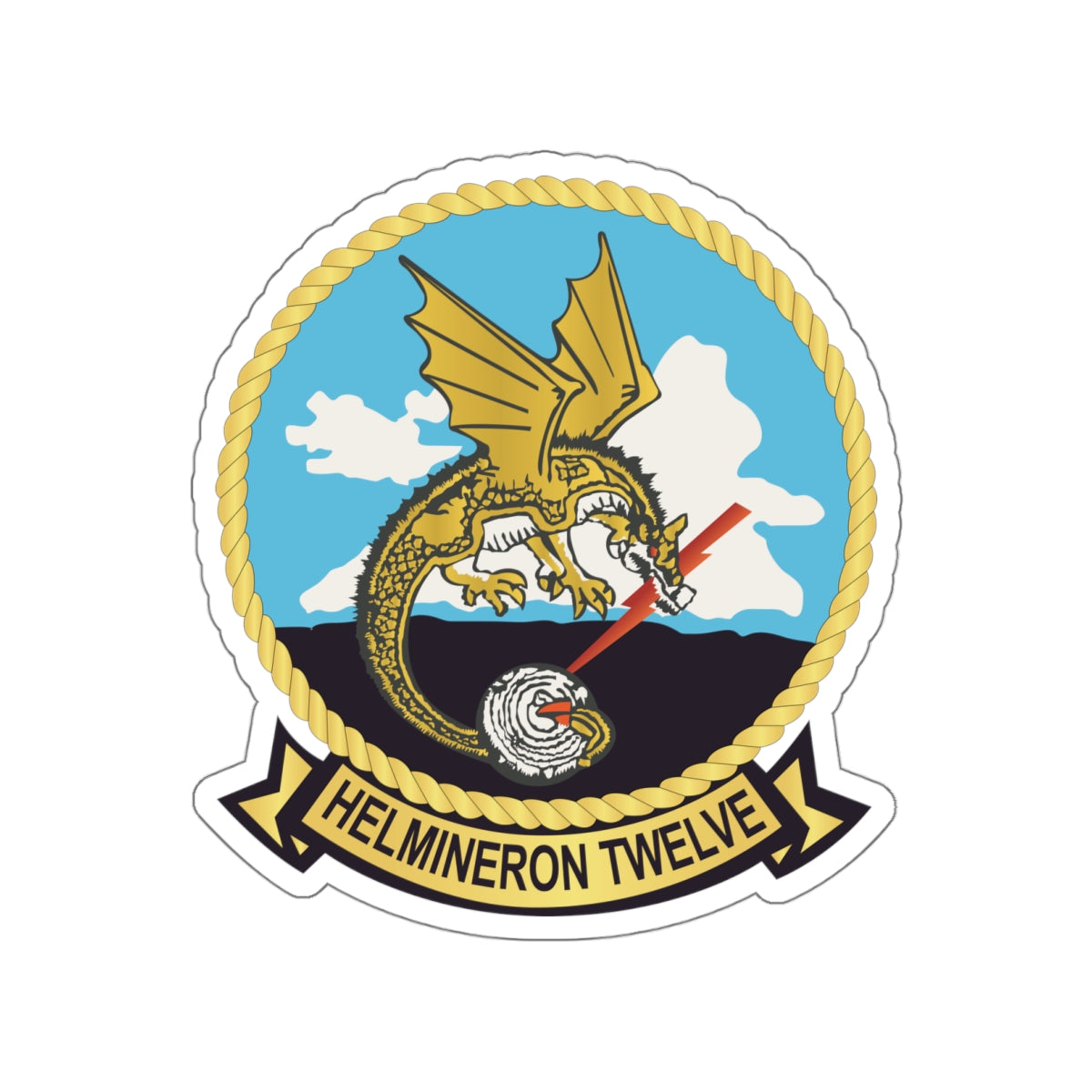 Die-Cut Vinyl Sticker - Navy - Helmineron Twelve (HM-12) wo Txt