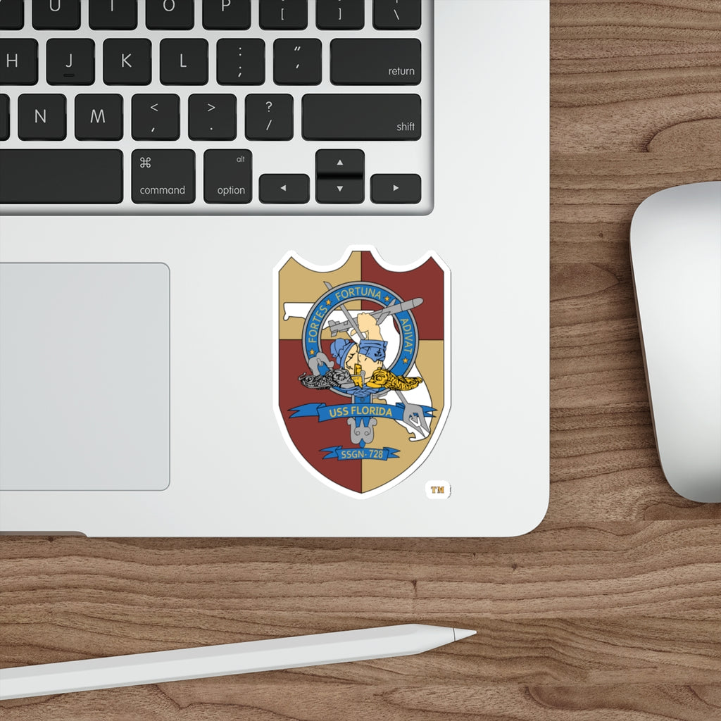 Die-Cut Vinyl Sticker - Navy - USS Florida (SSGN-728) wo txt