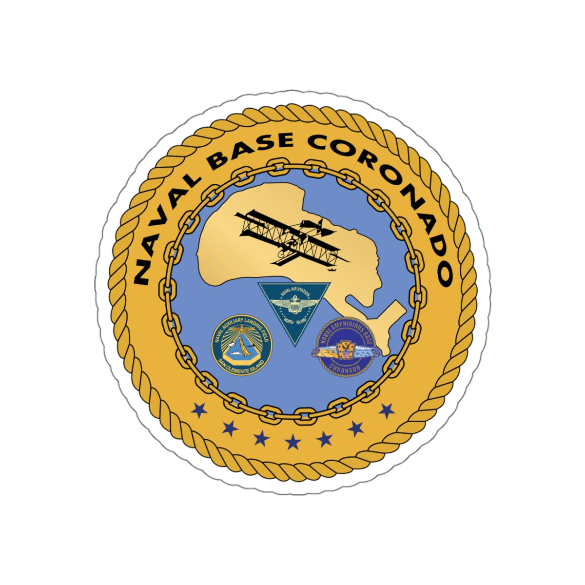 Die-Cut Vinyl Sticker - Navy - Naval Base Coronado wo txt