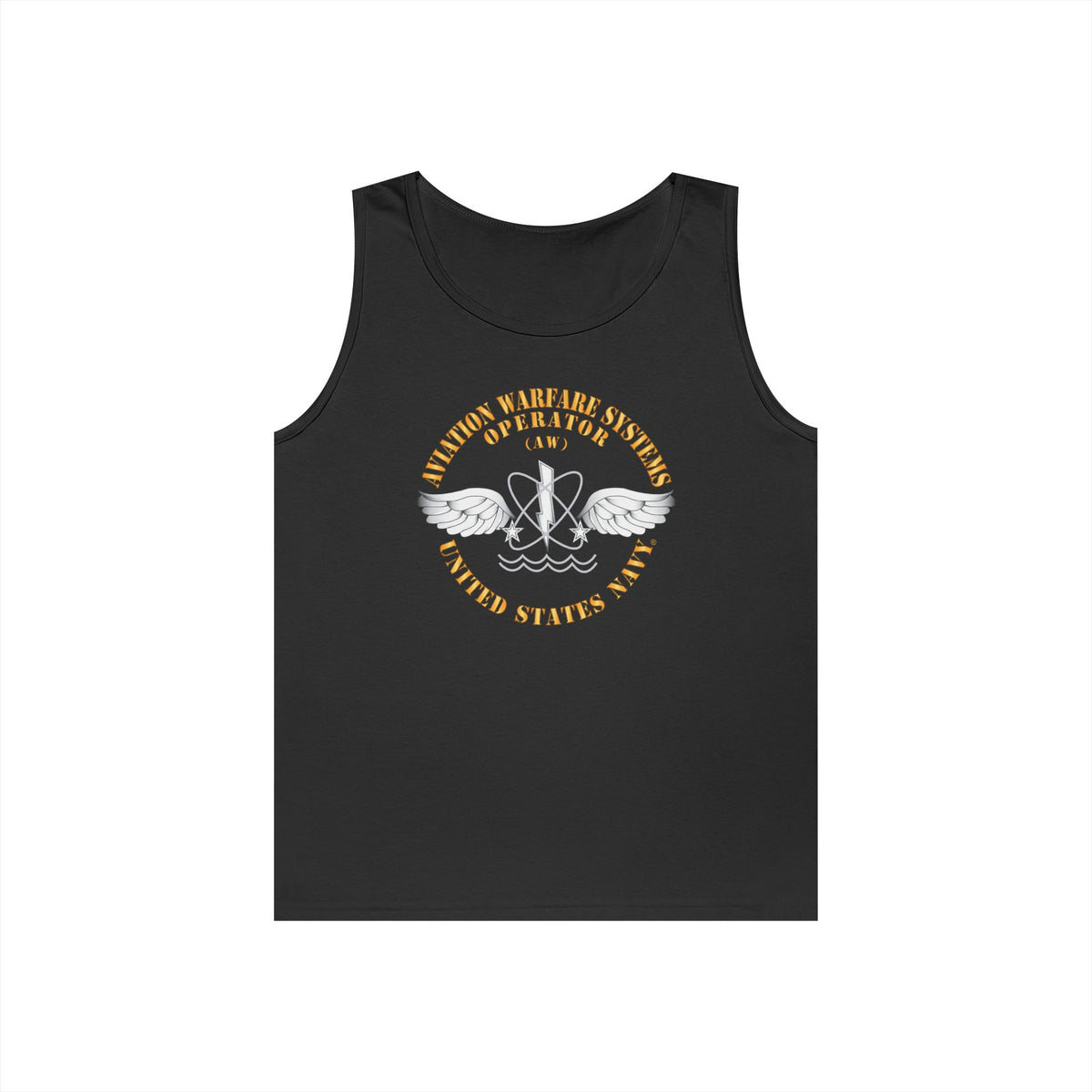 Unisex Heavy Cotton Tank Top - Navy - Rate - Aviation Warfare Systems Operator (AW)