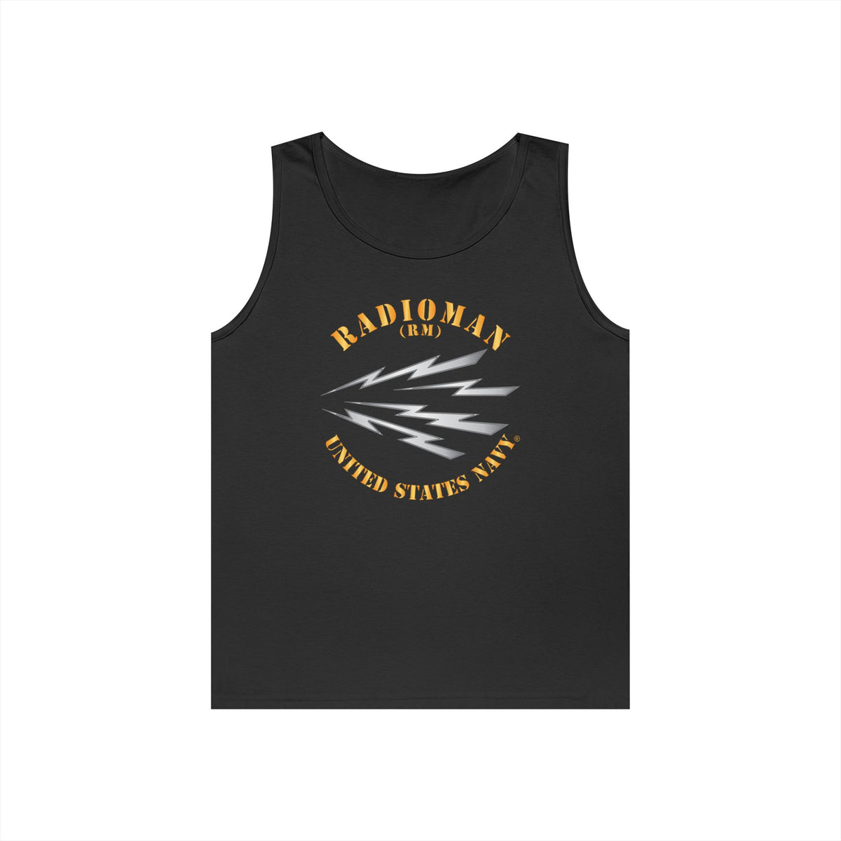 Unisex Heavy Cotton Tank Top - Navy - Rate - Radioman (RM)