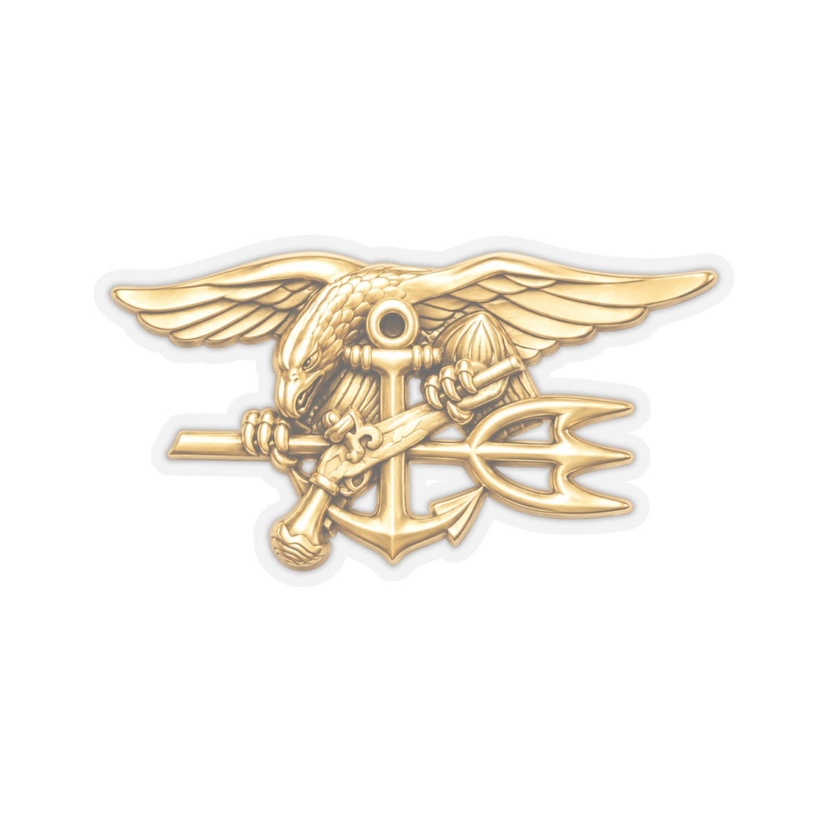 Kiss-Cut Stickers - Navy - Badge - Special Warfare insignia wo txt - 3D - Enhanced