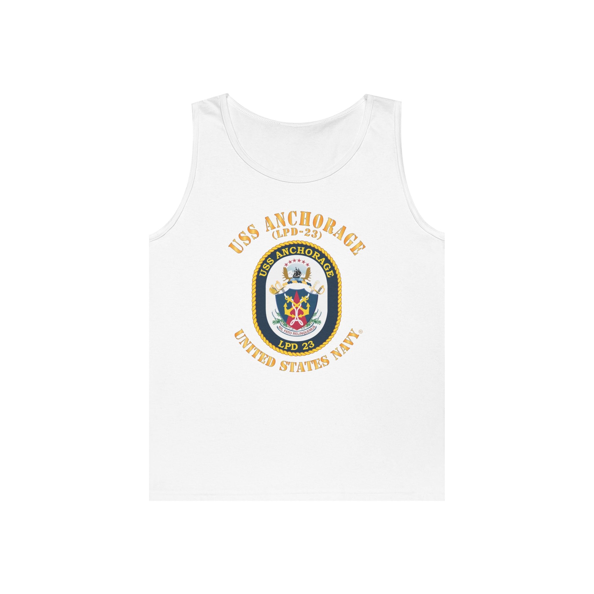 Unisex Heavy Cotton Tank Top - Navy - USS Anchorage (LPD-23)